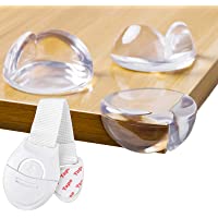 Niviy Esquinas Protector Pack de 20 + 1 Cajones Cerradura de Seguridad Protecciones para Esquinas Protector con Adhesivo…